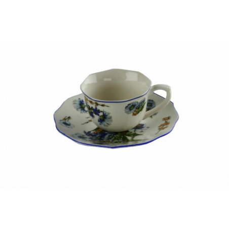 Servizio Caffè 6 pz "Blue Flower" - Royal Family - 