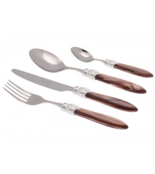 Couverts colorés Rivadossi - Laura Silver Color Set 4 Pcs -