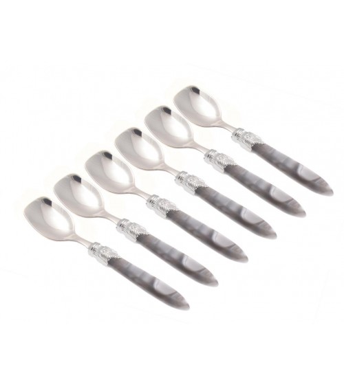 Set de 6 Cuillères à Glace - Laura Couleur Argent - Rivadossi Sandro -