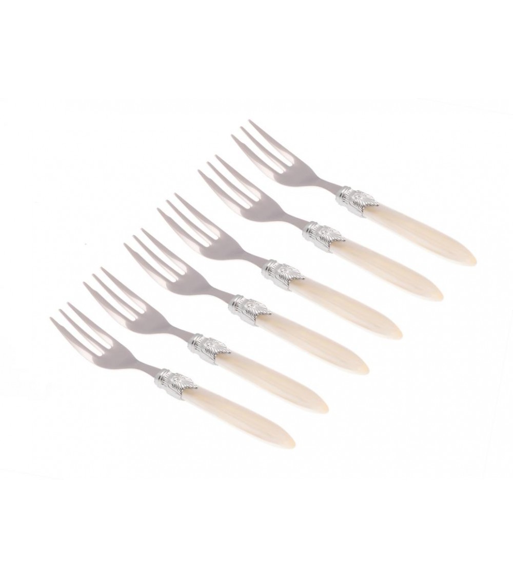 Rivadossi Sandro: Set 6Pz Forchette da Dolce - Laura Color Argento - 