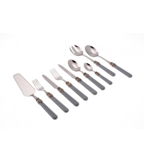 Rivadossi : Service Classique 75 Pièces - Couverts Shabby / Country - gris
