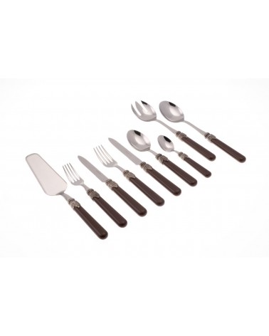 Rivadossi: Classic Set 75 Pcs - Shabby / Country Cutlery - brown