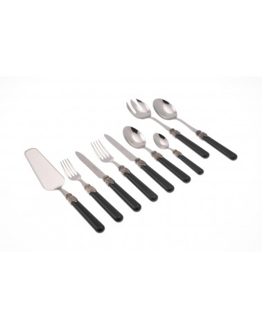 Rivadossi : Set Classique 75 Pièces - Couverts Shabby / Country - noir