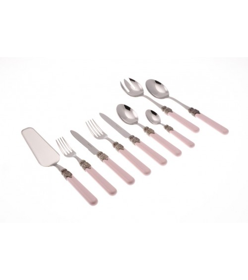 Rivadossi : Classic Set 75 Pz - Posate Shabby / Country - rosa