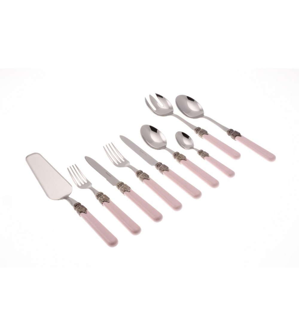 Rivadossi : Set Classique 75 Pièces - Couverts Shabby / Country - rose