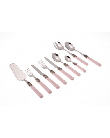 Rivadossi : Classic Set 75 Pz - Posate Shabby / Country - rosa