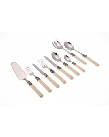 Rivadossi: Classic Set 75 Pcs - Shabby chic / Country Cutlery - ivory