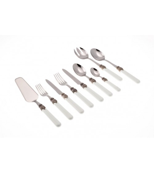 Rivadossi : Classic Set 75 Pcs - Shabby / Country Cutlery - White Cotton