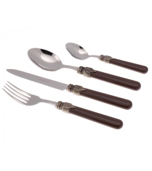 Klassiker Rivadossi Besteck - Set von 24 Teilen - Shabby Chic - Marrone
