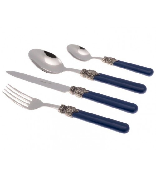 Classic Rivadossi cutlery - Set of 24 pieces - Shabby Chic - Blue