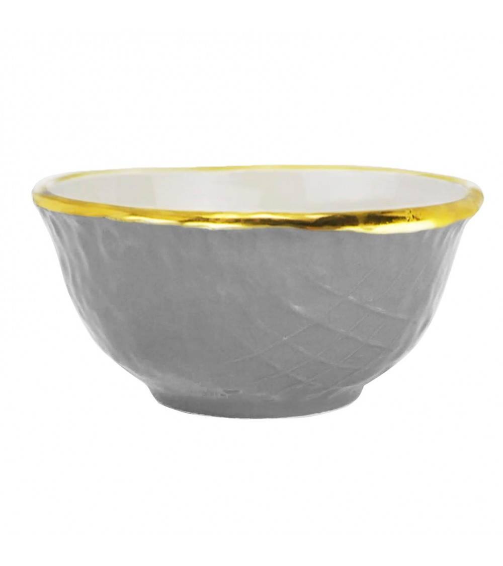 Coppetta Macedonia in Ceramica - Set 6 pz - Preta Oro - Arcucci - 