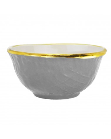 Coppetta Macedonia in Ceramica - Set 6 pz - Preta Oro - Arcucci - 