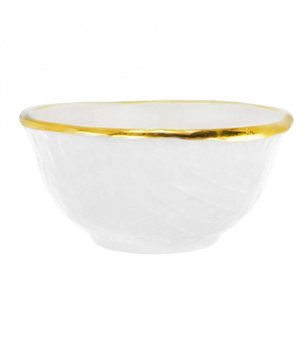 Coppetta Macedonia in Ceramica - Set 6 pz - Preta Oro - Arcucci - 