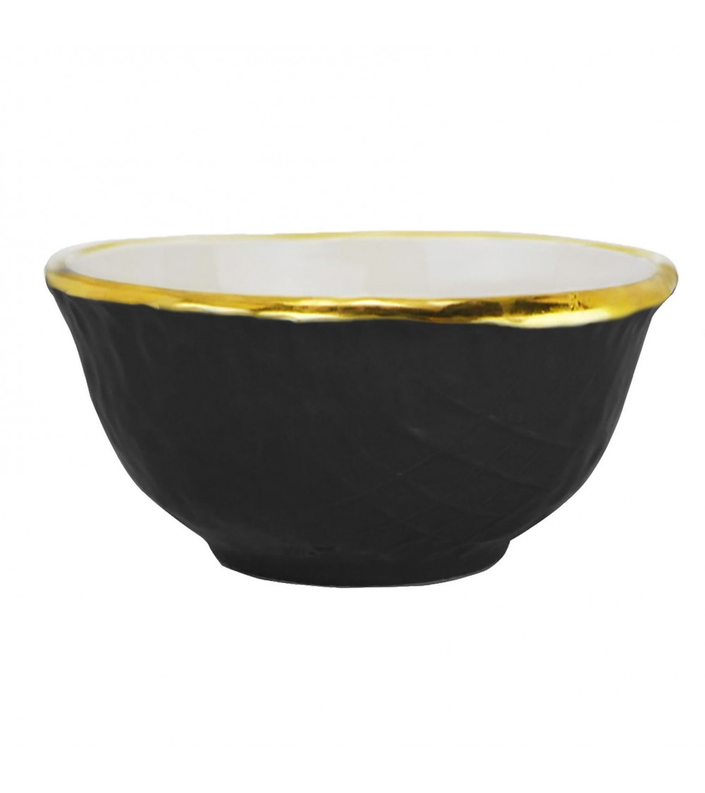Macedonia Small Bowl in Ceramic - Set 6 pcs - Preta Oro - Arcucci -  - 