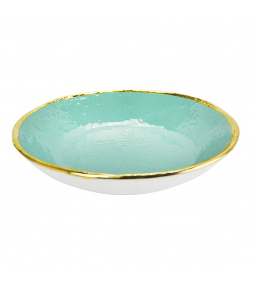 Piatto Fondo in Ceramica - Set 6 pz - Preta Oro - Arcucci - 