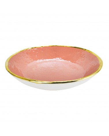 Piatto Fondo in Ceramica - Set 6 pz - Preta Oro - Arcucci - 
