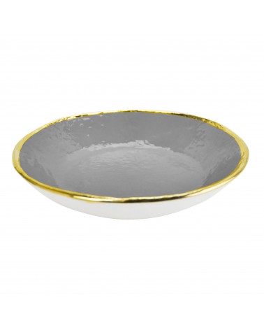 Piatto Fondo in Ceramica - Set 6 pz - Preta Oro - Arcucci - 