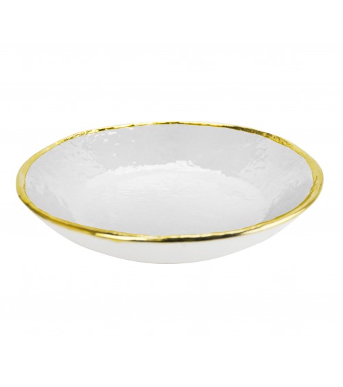 Piatto Fondo in Ceramica - Set 6 pz - Preta Oro - Arcucci - 