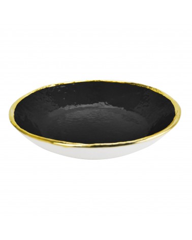 Piatto Fondo in Ceramica - Set 6 pz - Preta Oro - Arcucci - 