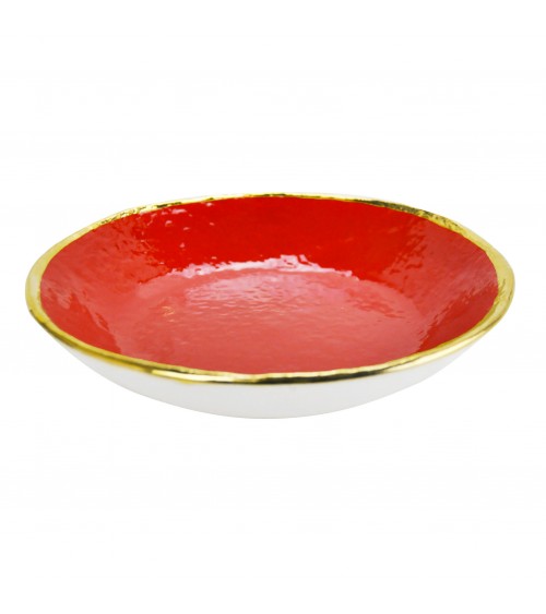 Piatto Fondo in Ceramica - Set 6 pz - Preta Oro - Arcucci - 