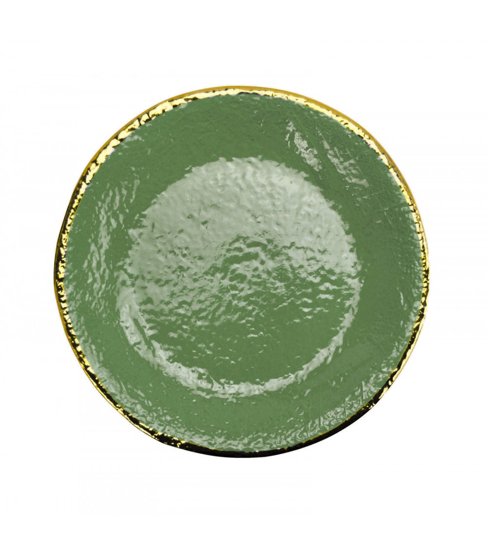 Piatto Piano in Ceramica - Set 6 pz - Preta Oro - Arcucci - 