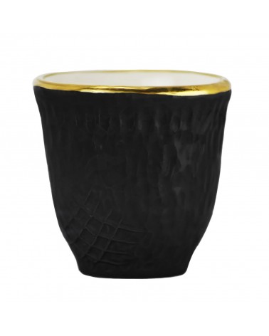 Pretino Caffè in Ceramica - Set 6 pz - Preta Oro - Arcucci - 