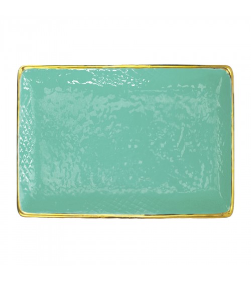 Plateau Rectangulaire en Céramique -Set 4 pcs- Preta Oro - Arcucci -