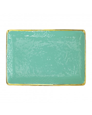 Plateau Rectangulaire en Céramique -Set 4 pcs- Preta Oro - Arcucci -