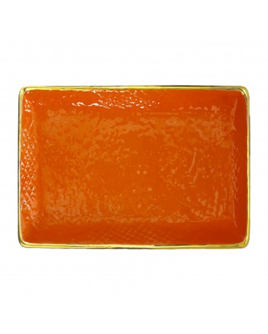 Plateau Rectangulaire en Céramique -Set 4 pcs- Preta Oro - Arcucci -
