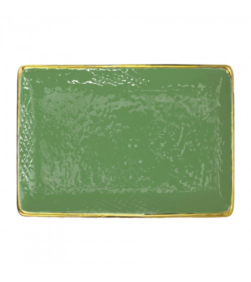Plateau Rectangulaire en Céramique -Set 4 pcs- Preta Oro - Arcucci -