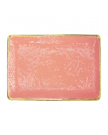 Plateau Rectangulaire en Céramique -Set 4 pcs- Preta Oro - Arcucci -