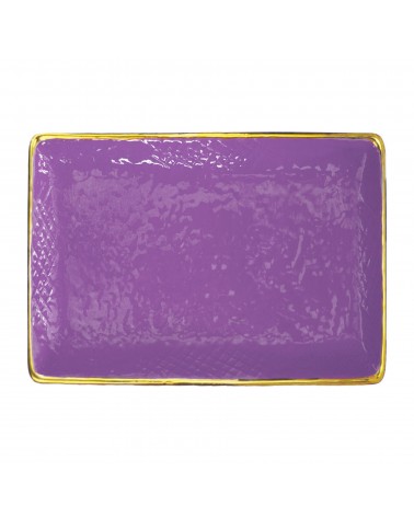 Plateau Rectangulaire en Céramique -Set 4 pcs- Preta Oro - Arcucci -