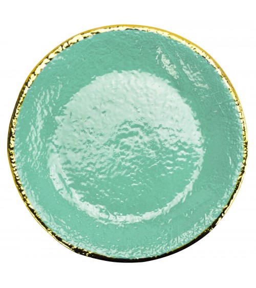 Vassoio Tondo in Ceramica - Preta Filo Oro - Arcucci - 