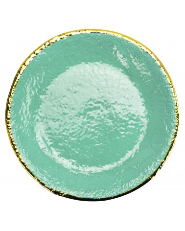 Vassoio Tondo in Ceramica - Preta Filo Oro - Arcucci - 