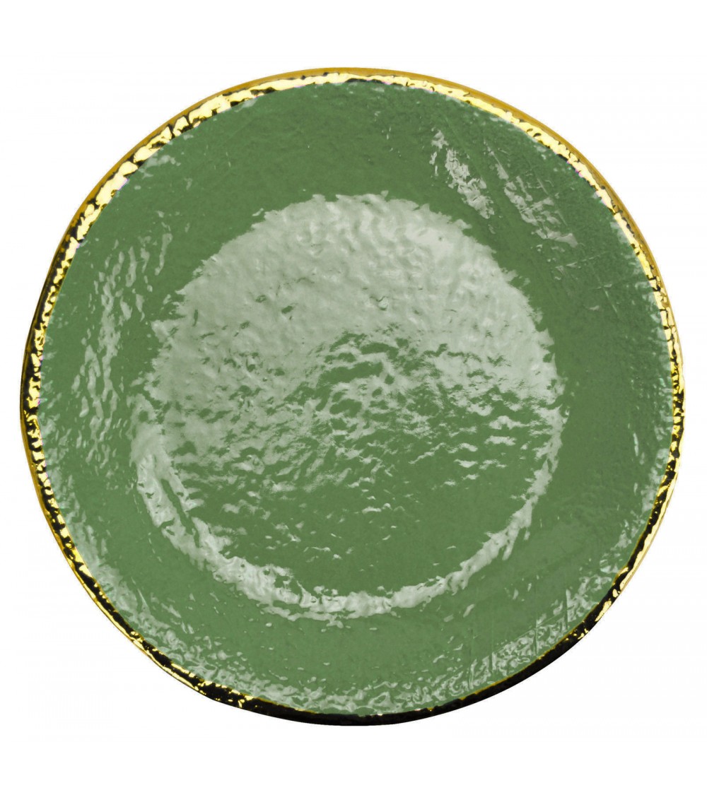Vassoio Tondo in Ceramica - Preta Filo Oro - Arcucci - 