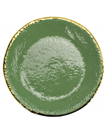 Vassoio Tondo in Ceramica - Preta Filo Oro - Arcucci - 