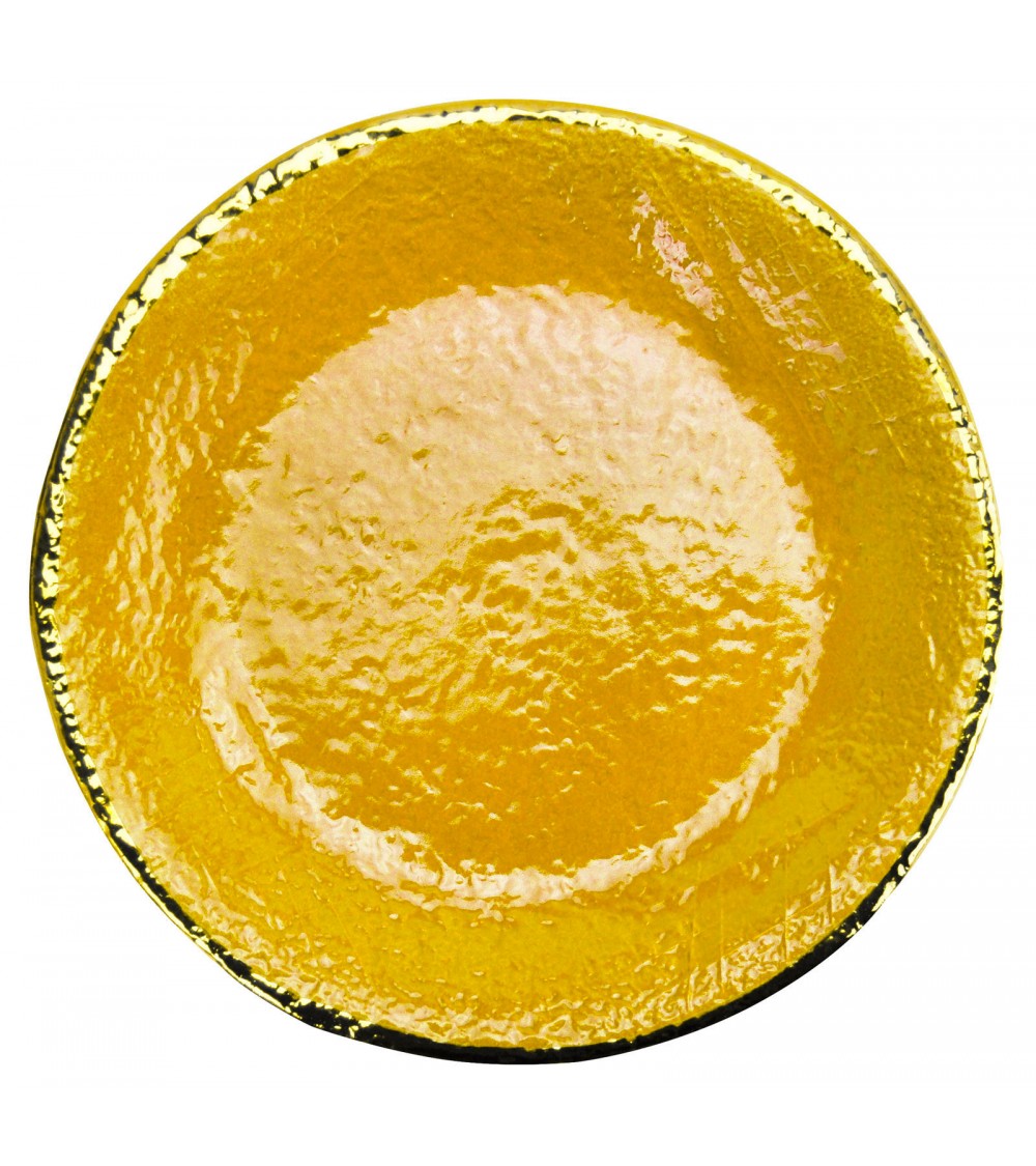 Vassoio Tondo in Ceramica - Preta Filo Oro - Arcucci - 