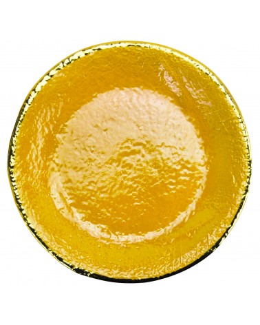 Vassoio Tondo in Ceramica - Preta Filo Oro - Arcucci - 