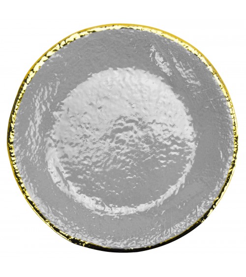 Vassoio Tondo in Ceramica - Preta Filo Oro - Arcucci - 