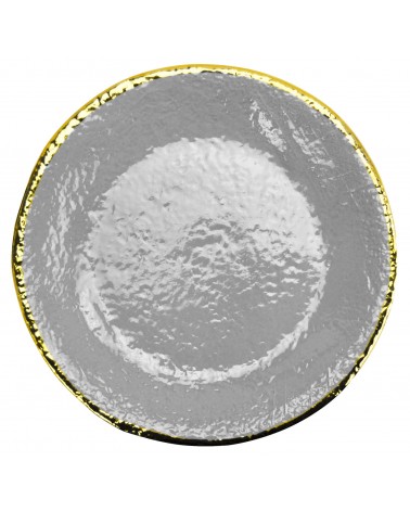 Vassoio Tondo in Ceramica - Preta Filo Oro - Arcucci - 
