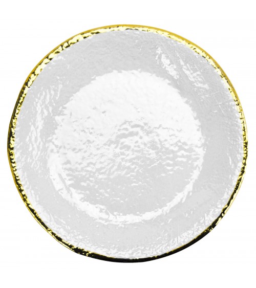Vassoio Tondo in Ceramica - Preta Filo Oro - Arcucci - 