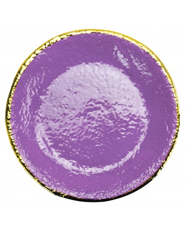 Vassoio Tondo in Ceramica - Preta Filo Oro - Arcucci - 