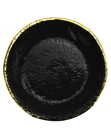 Vassoio Tondo in Ceramica - Preta Filo Oro - Arcucci - 