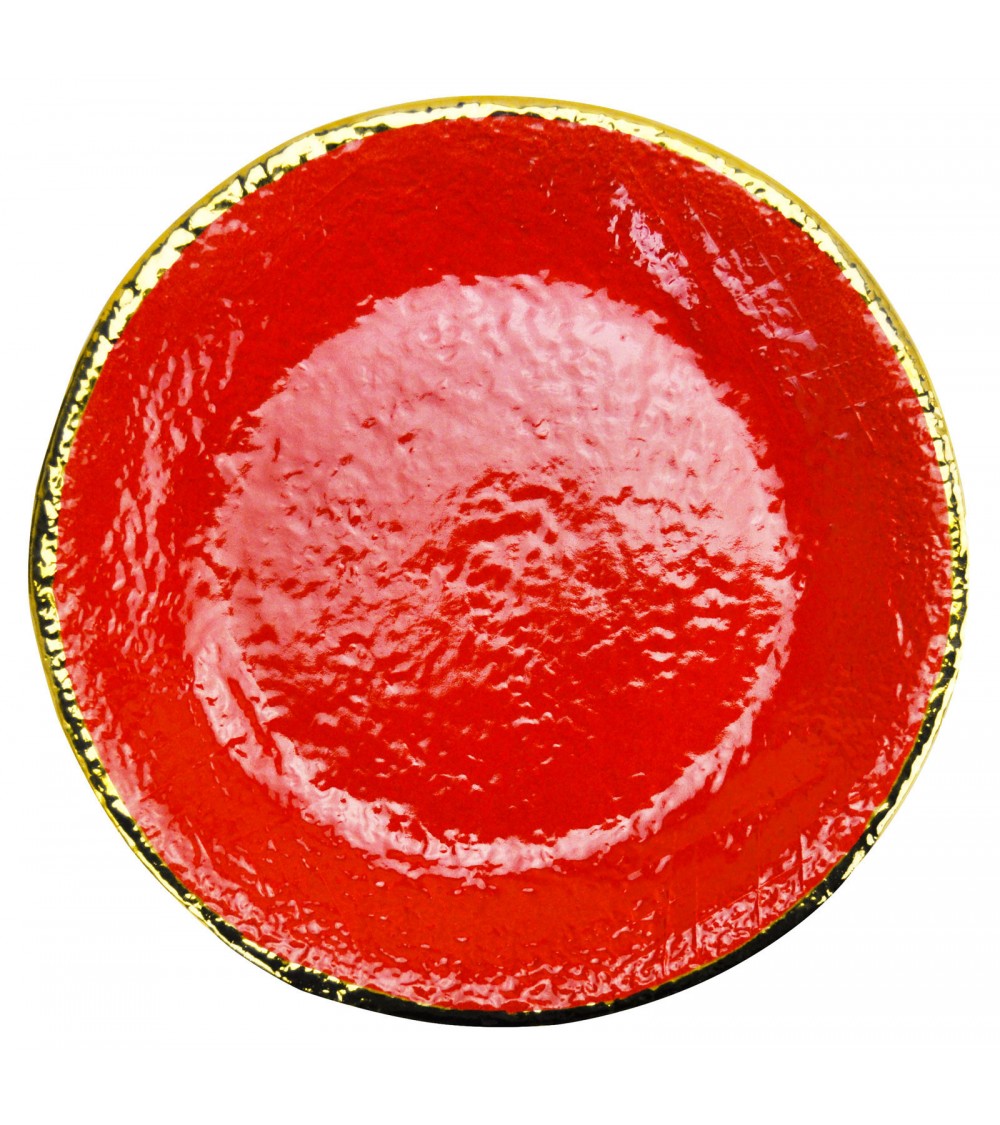 Vassoio Tondo in Ceramica - Preta Filo Oro - Arcucci - 