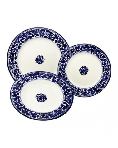 Servizio di Piatti Arabesco per 4 Persone - Ceramica Deruta - 