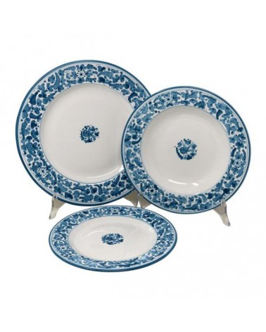 Servizio di Piatti Arabesco per 4 Persone - Ceramica Deruta - 