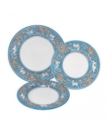 Service de plats de lièvre pour 4 personnes - Ceramica Deruta - 