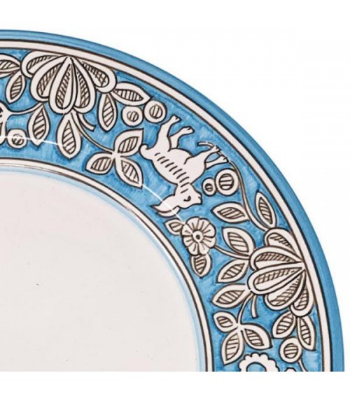 Servizio di Piatti Lepre Per 4 Persone - Ceramica Deruta - 