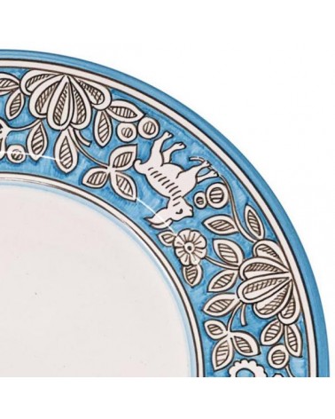 Servizio di Piatti Lepre Per 4 Persone - Ceramica Deruta - 
