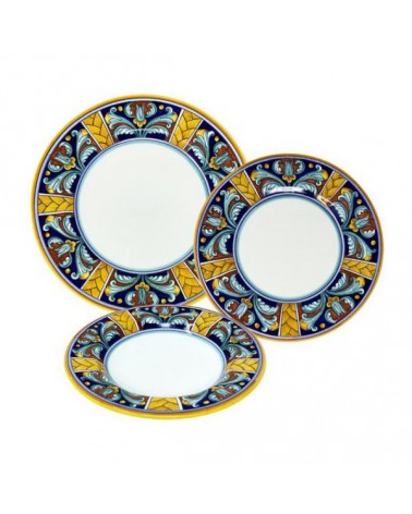 Servizio di Piatti Farfalle Per 4 Persone - Ceramica Deruta - 